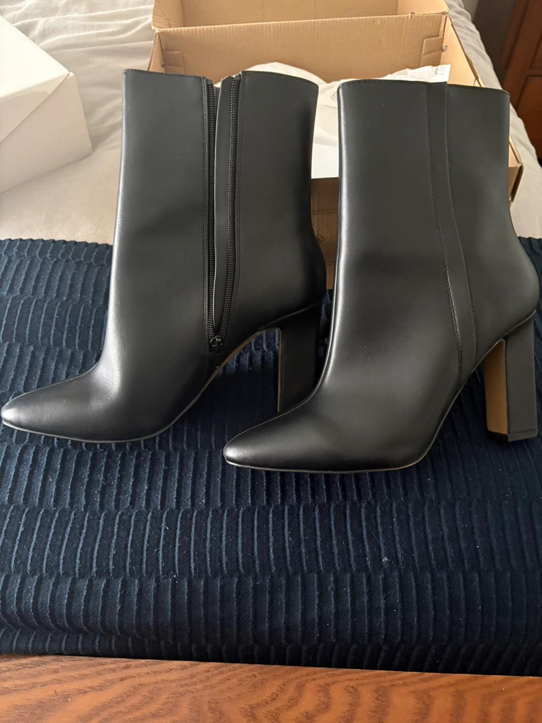 Call It Spring Black Faux Leather Heeled Booties - photo 3