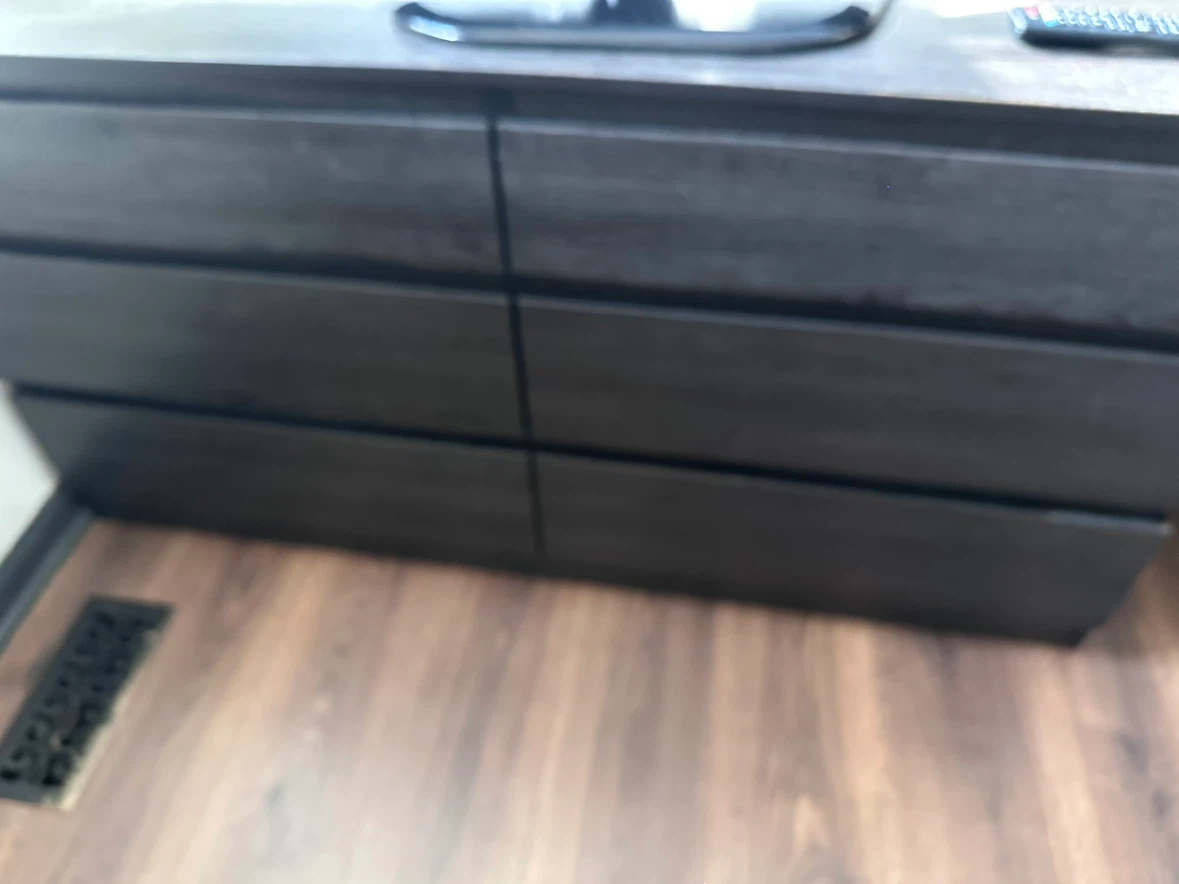 Dark Wood Dresser with 6 Drawers - photo 2