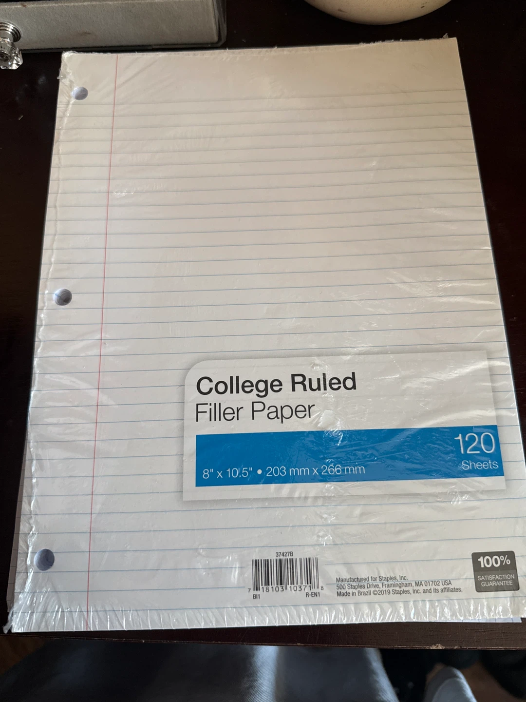 Staples College Ruled Filler Paper - 120 Sheets