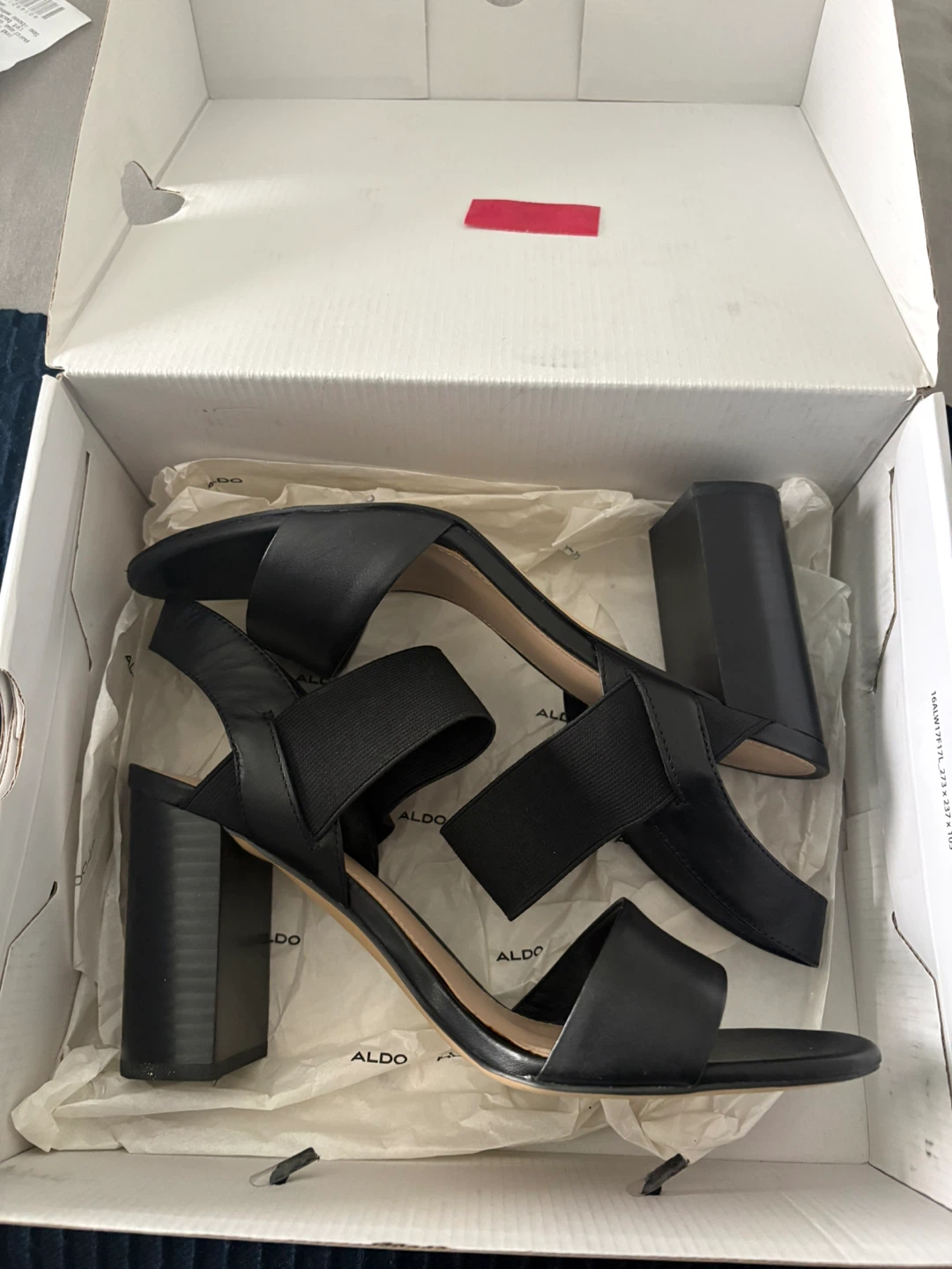 ALDO Black Block Heel Sandals