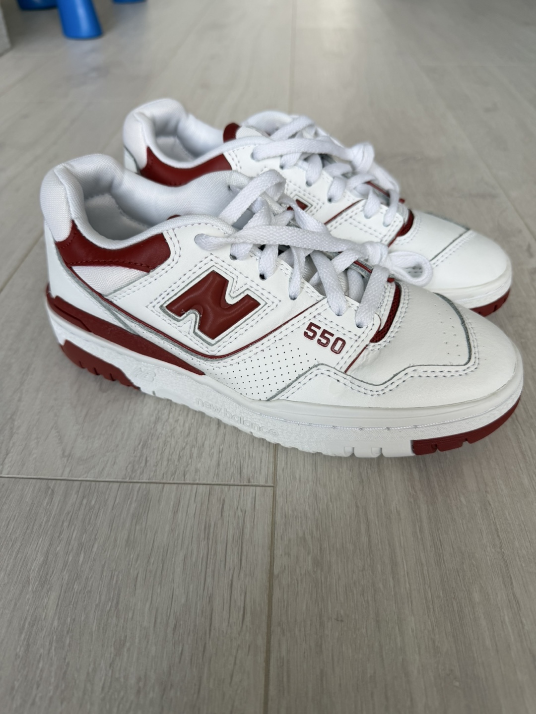 New Balance 550 White Red Sneakers
