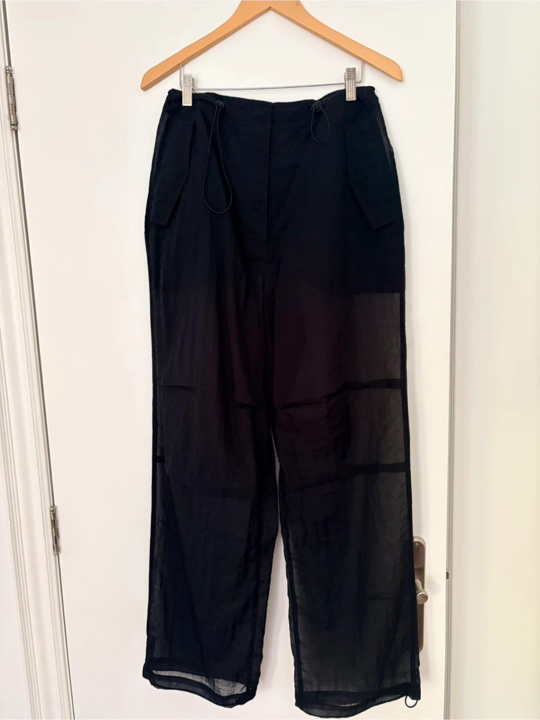 Kith Black Sheer Cargo Pants W Size 28
