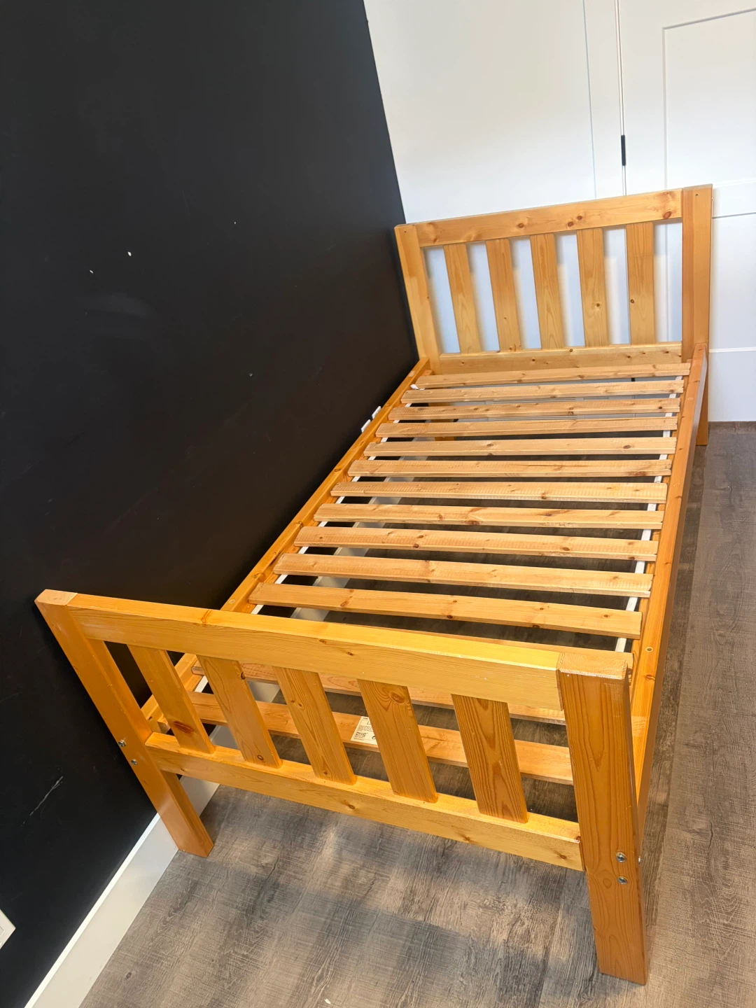 Twin size bed frame wooden