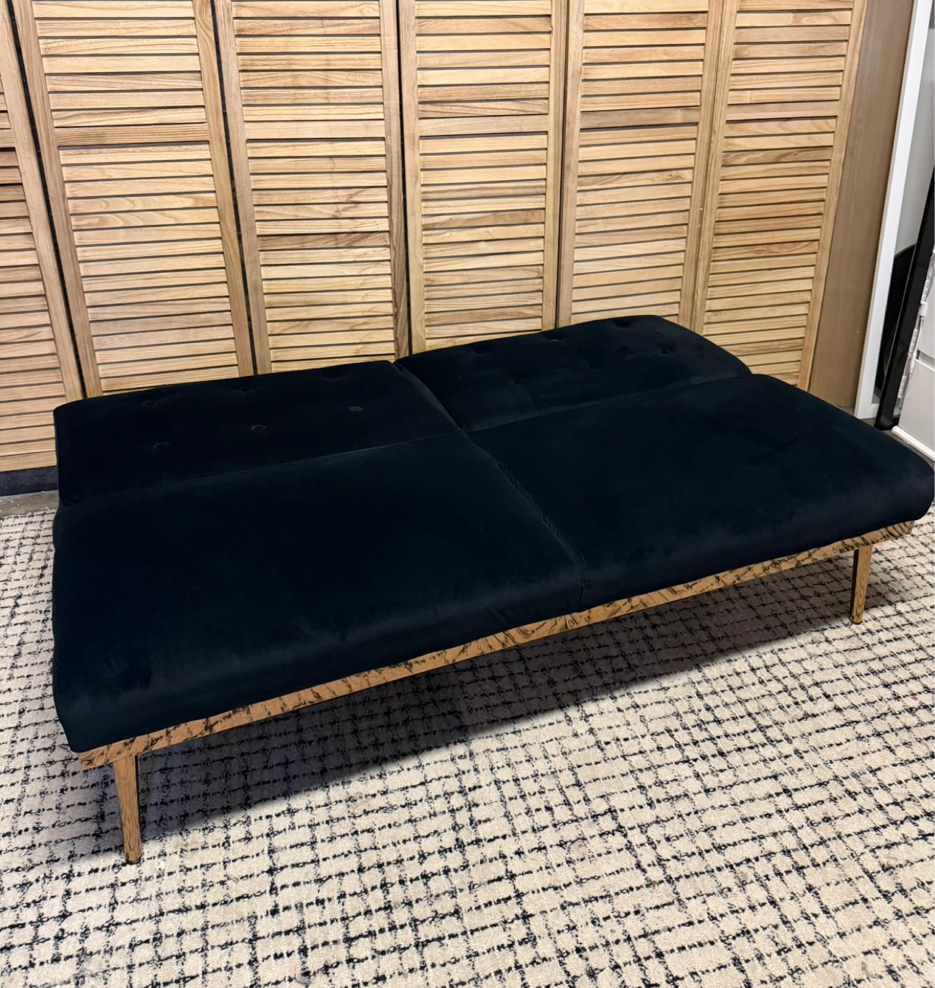 Black Velvet Sofa Bed - photo 5