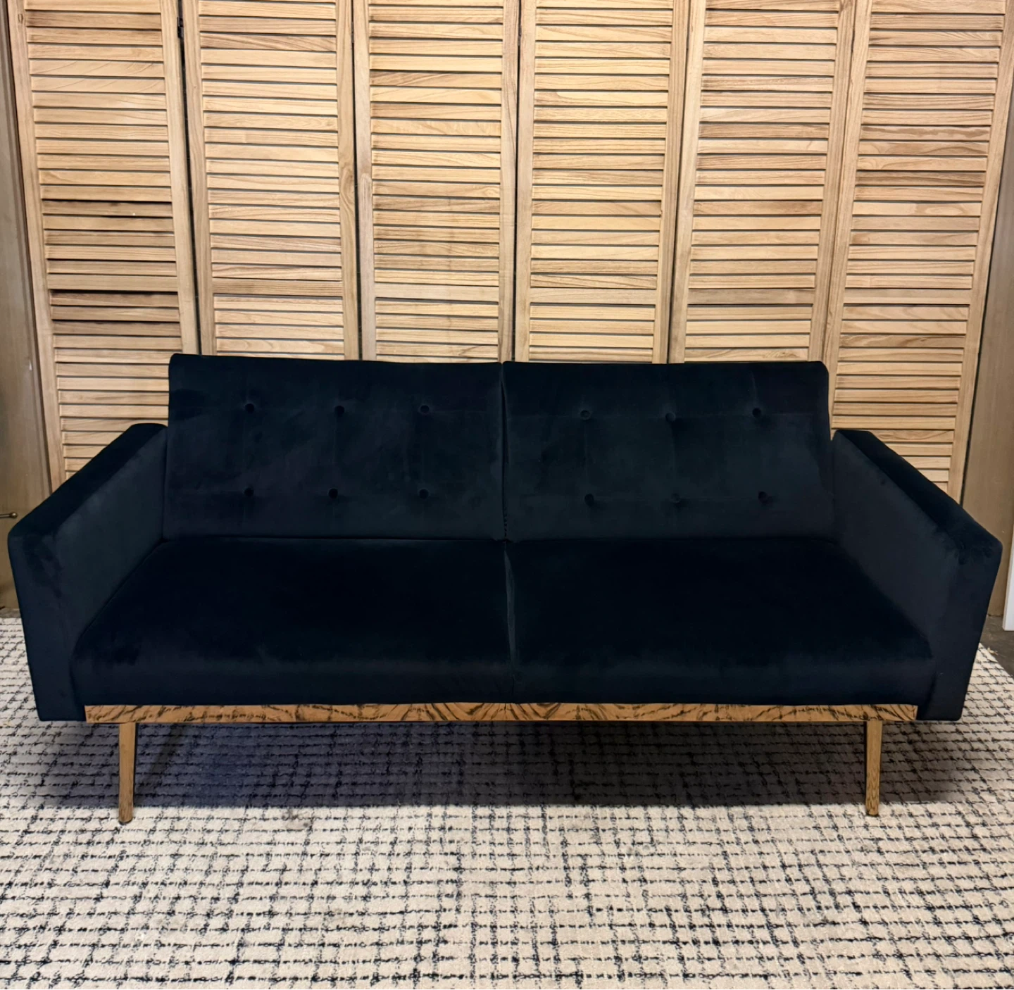 Black Velvet Sofa Bed