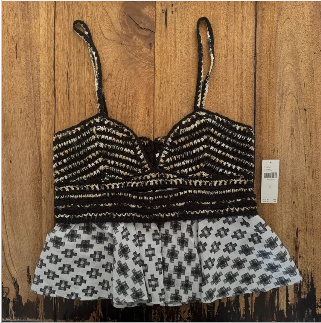 Anthropologie Crochet Peplum Cami - photo 2