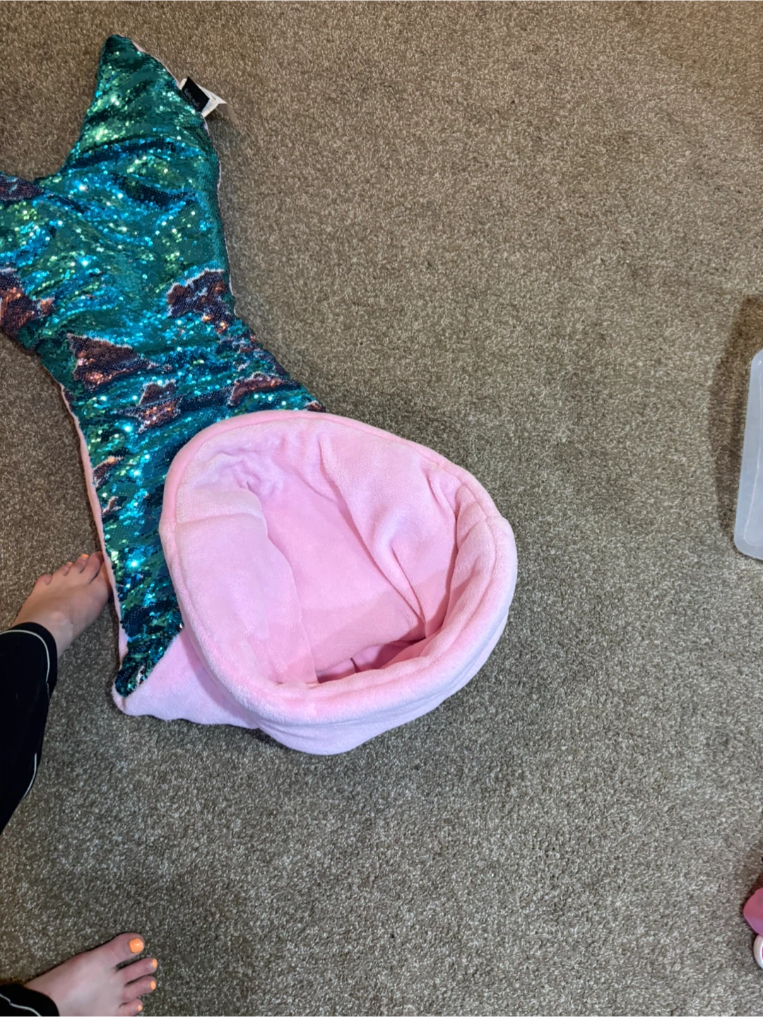 Mermaid Tail Blanket with Pink Lining - photo 2