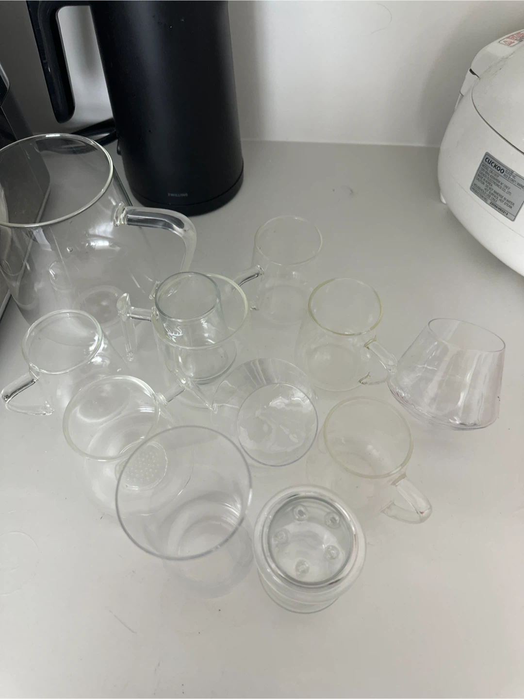 Glass Teapot and Cups Set