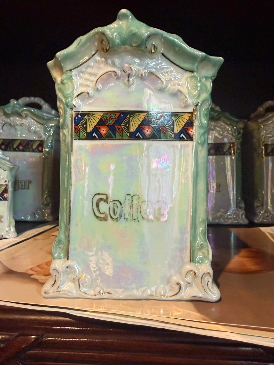 Vintage "M. I. DEPOCG" Porcelain Canister Set - photo 4