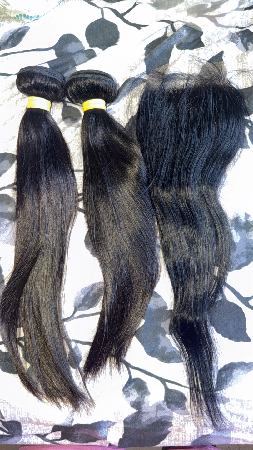 Straight Weave Hair Bundles and Closure