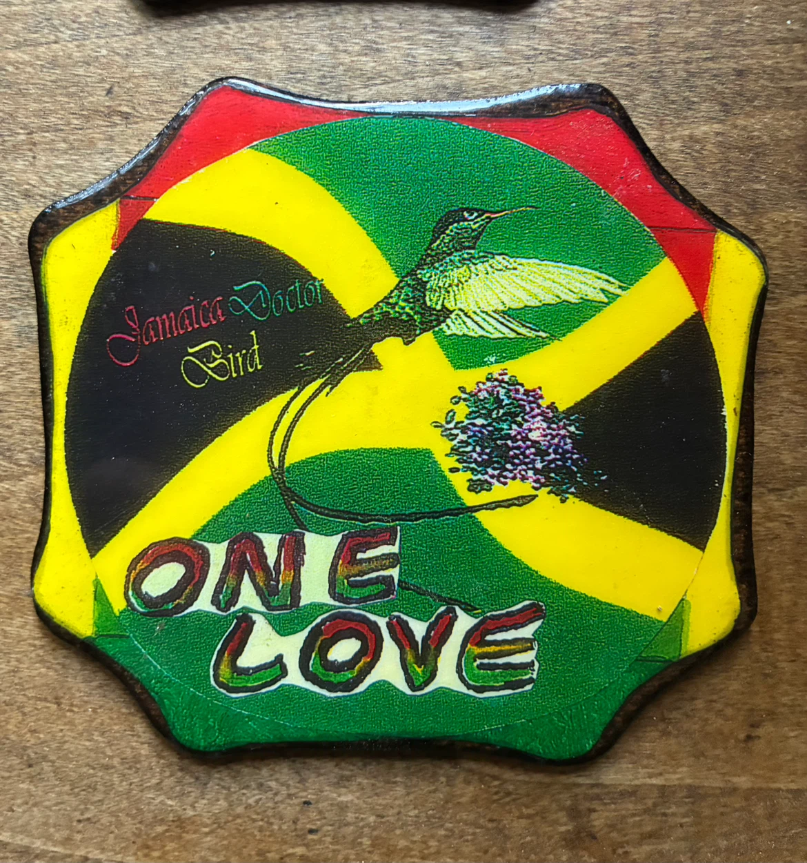 $1  Coasters art Jamaica reggae one love Rastafarian color flag - photo 2