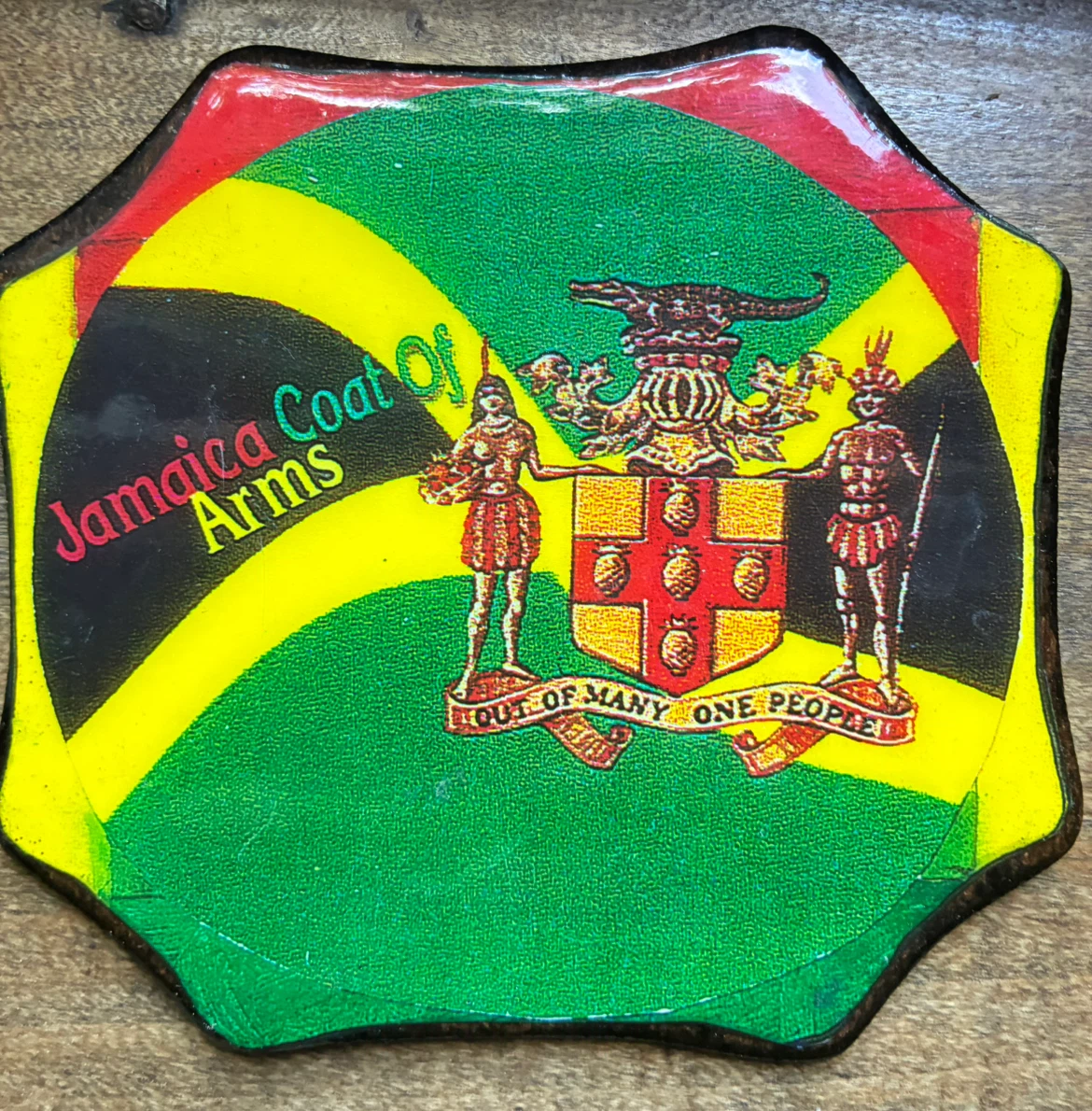 $1  Coasters art Jamaica reggae one love Rastafarian color flag - photo 4
