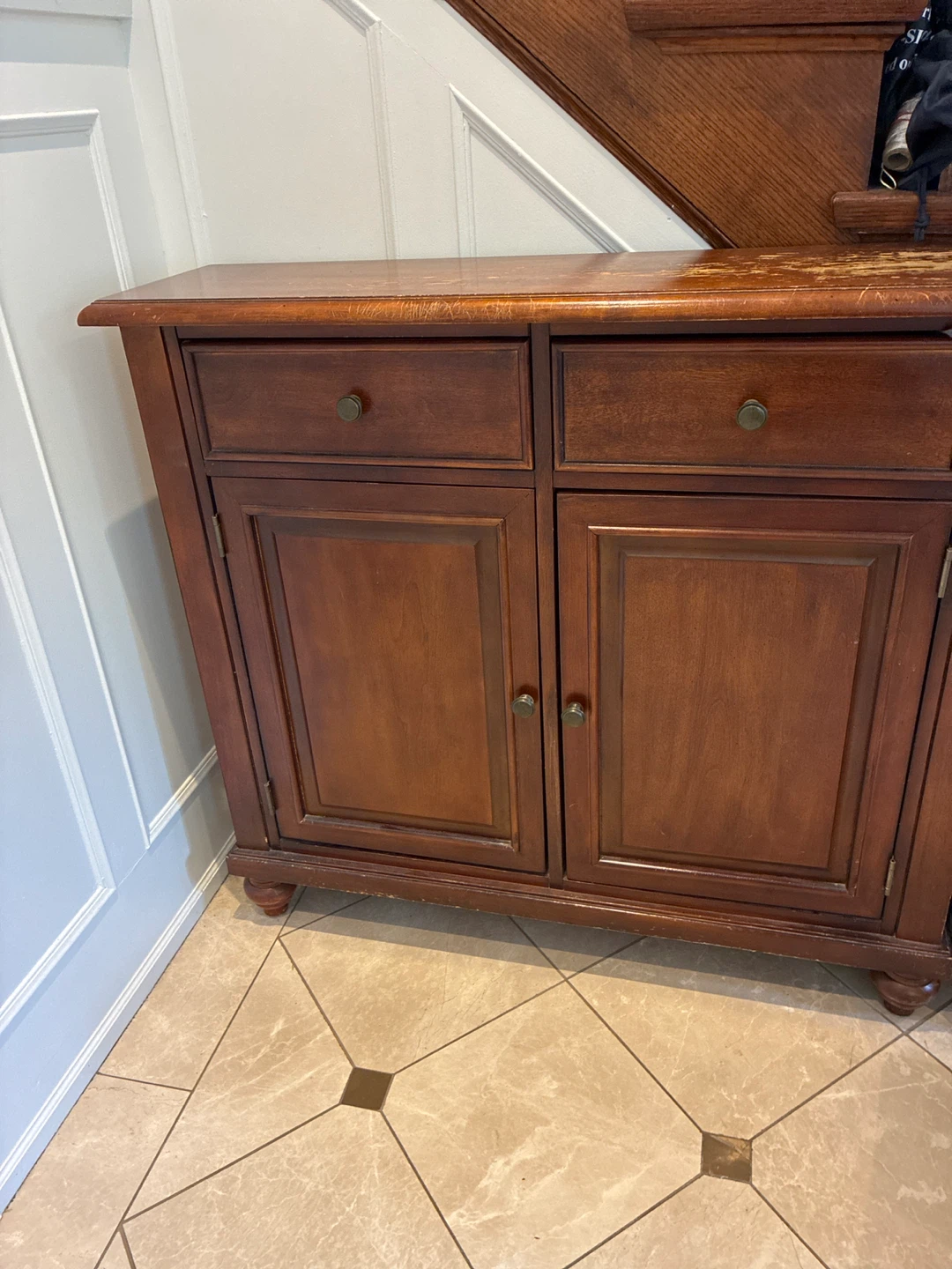 Wooden Sideboard with Drawers and Cabinets