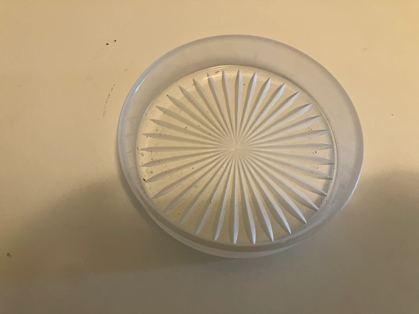 Vintage Sunburst Glass Coaster-4” Diameter