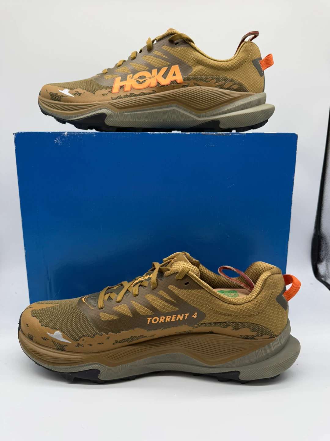 Hoka Torrent 4 Antique Olive Men’s Trail Running Shoes Sz US 10