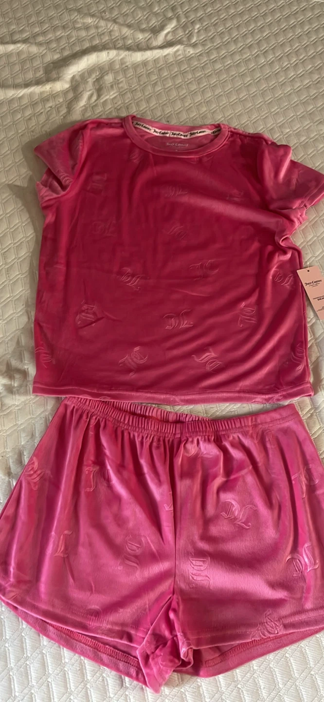 Juicy Couture Pink Velour Sleepwear Set M