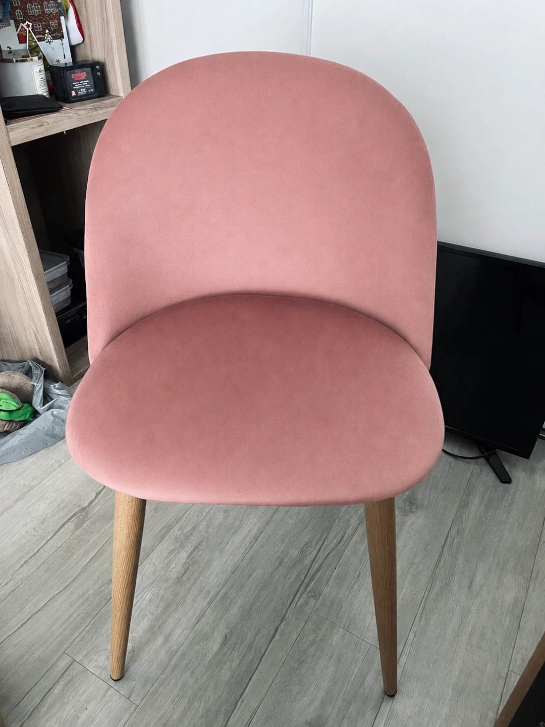 Pink Velvet Accent Chair