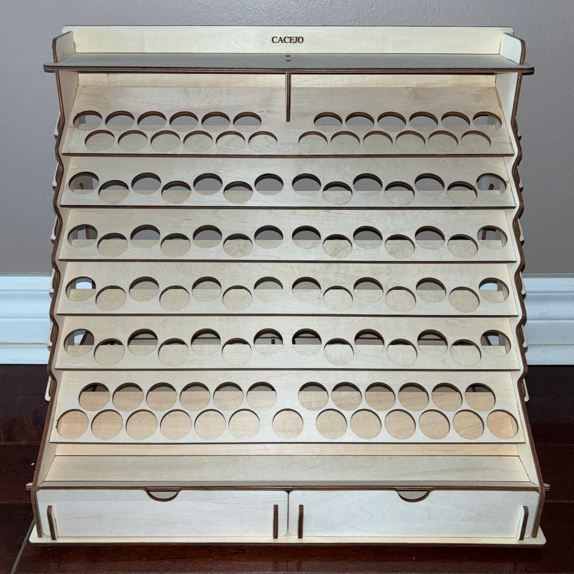 Unused Wood Lipstick/Paint Holder Organizer with Pullout Drawers
