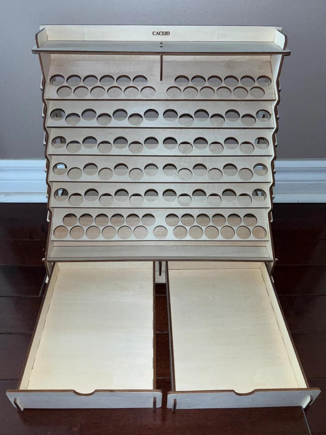 Unused Wood Lipstick/Paint Holder Organizer with Pullout Drawers - photo 2