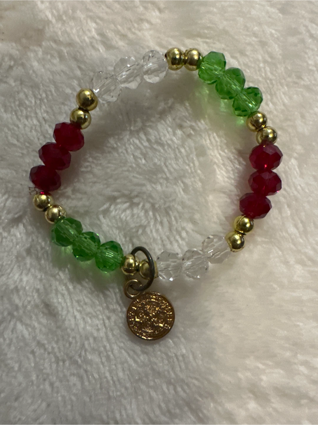 Beaded Bracelet with Miraculous Medal Charm - photo 2