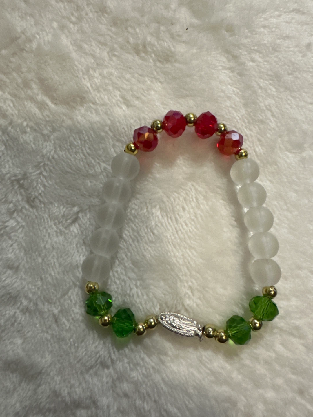 Beaded Bracelet with Miraculous Medal Charm - photo 3