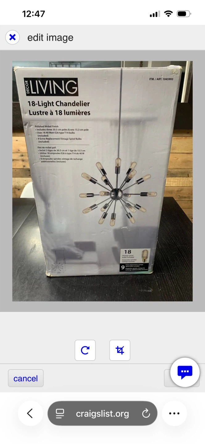 18-Light Chandelier - Polished Nickel Finish