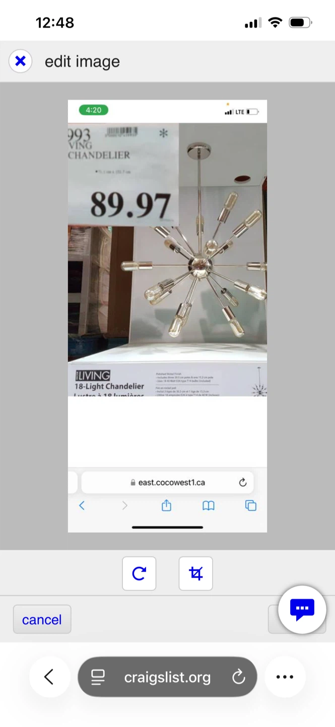 18-Light Chandelier - Polished Nickel Finish - photo 5