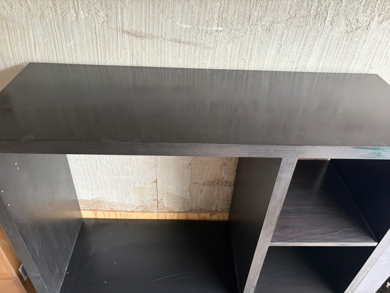 Dark Brown Desk with Shelving