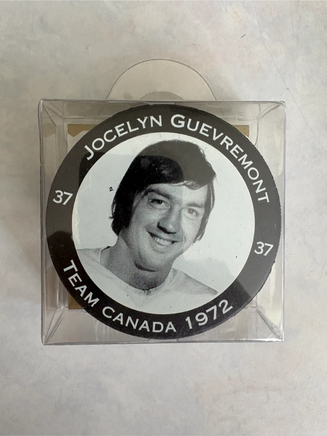 Team Canada 1972 Jocelyn Guevremont Hockey Puck