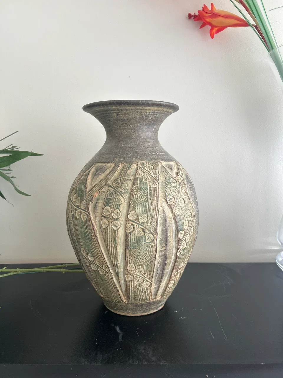 Vintage Textured Ceramic Vase