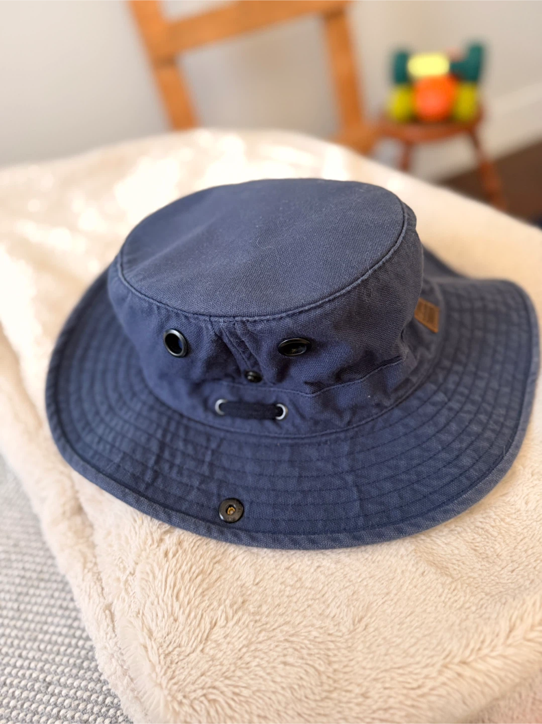 Tilley Navy Blue Cotton Bucket Hat