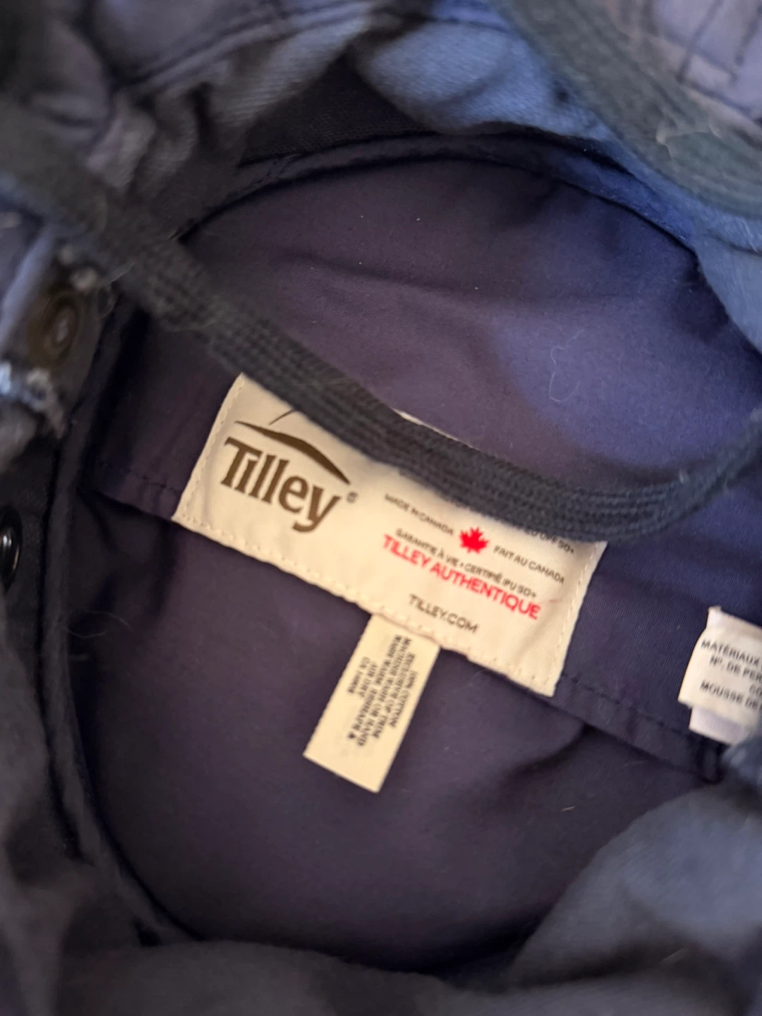 Tilley Navy Blue Cotton Bucket Hat - photo 4