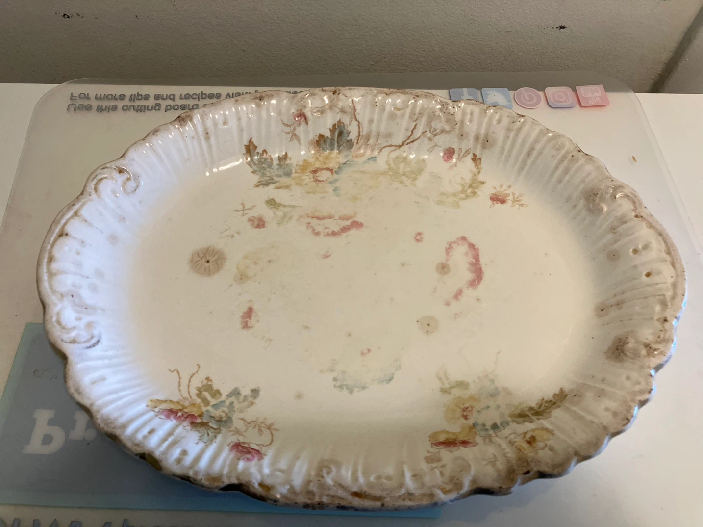 Antique S. Fielding & Co. Stoke-on-Trent 'ACIN' Platter-12” x 9”