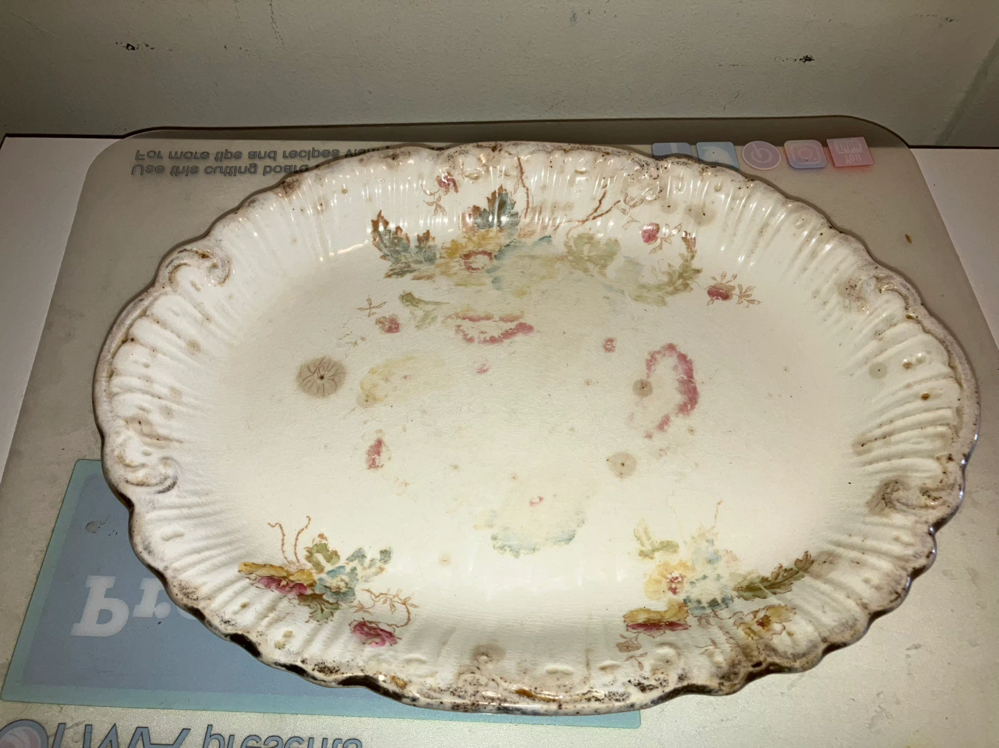 Antique S. Fielding & Co. Stoke-on-Trent 'ACIN' Platter-12” x 9” - photo 2