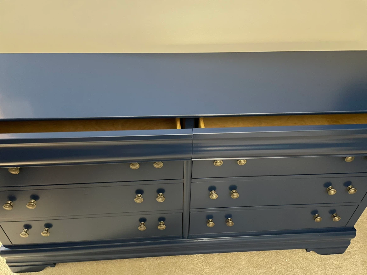 Navy Blue 8 Drawer Dresser Broyhill furniture - photo 2