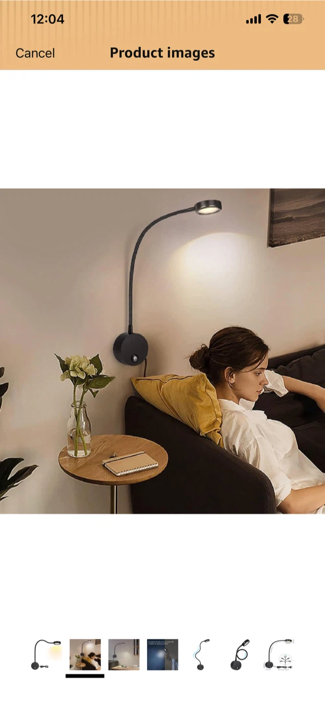 Black LED Desk Lamp with Gooseneck - photo 3