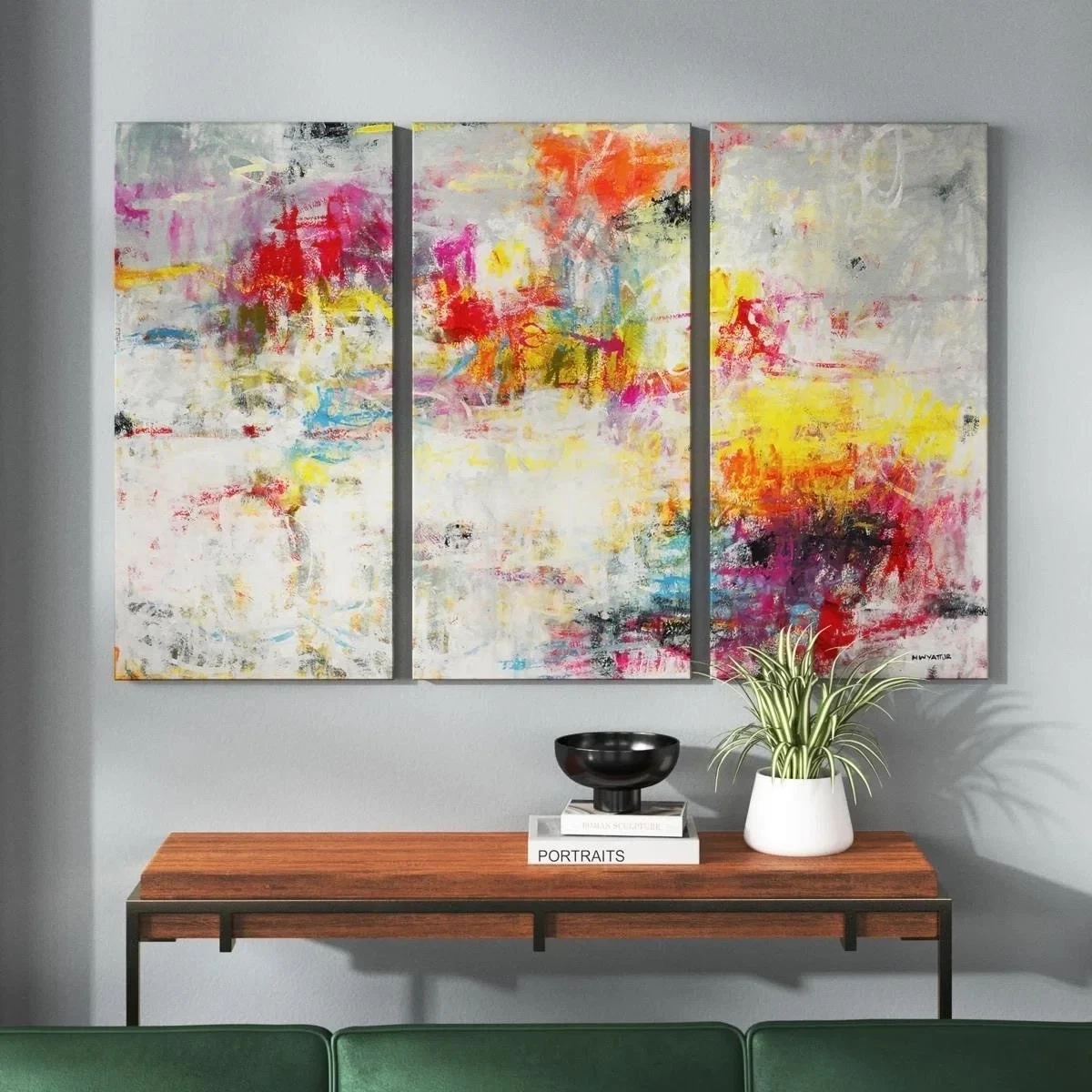 Abstract Tri-Panel Wall Art