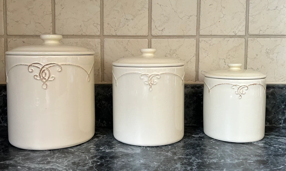 Set of 3 Ceramic Canisters