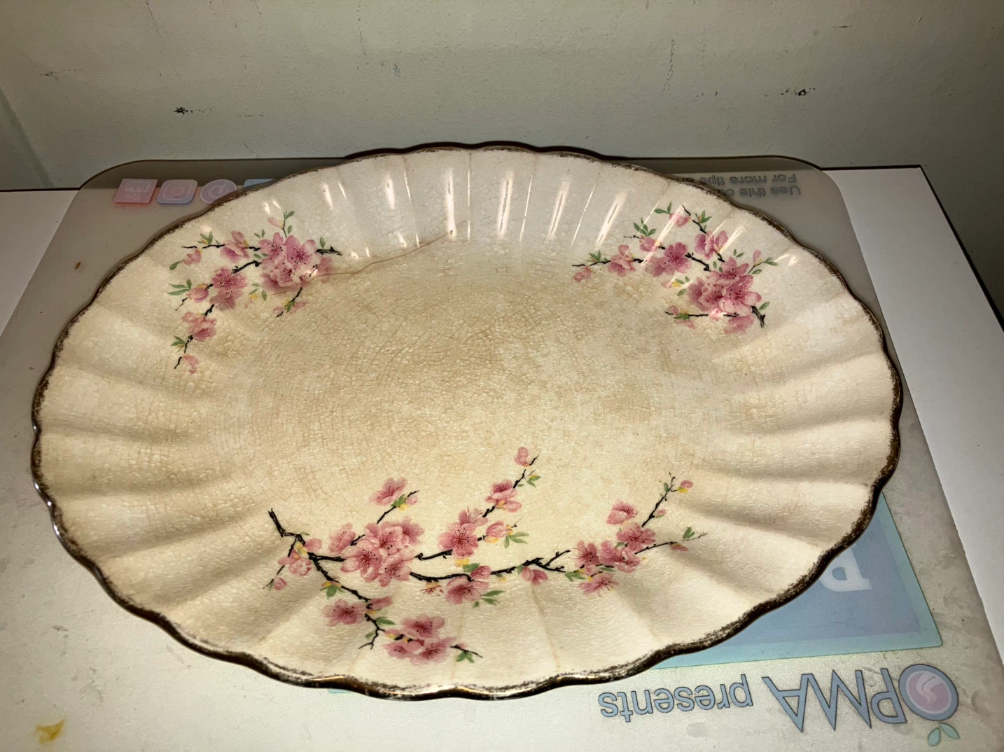 British Empire Ware Peach Blossom Serving Platter-12”x9.5” - photo 2