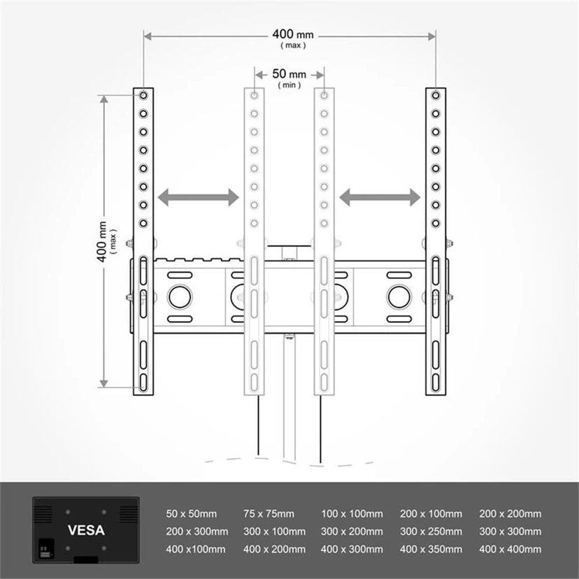 Tilt and Turn TV Mount with 2 AV Shelves - photo 4