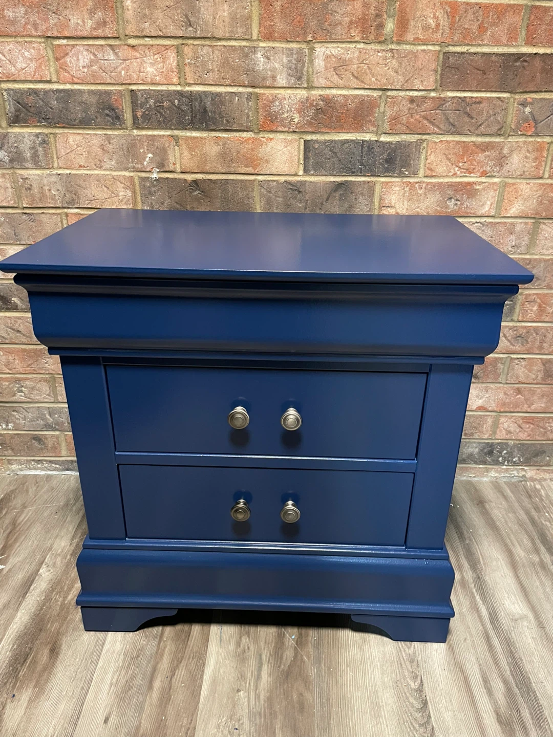 Navy Blue 6-Drawer Dresser with Nightstand - photo 2