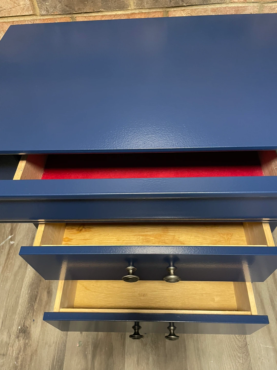 Navy Blue 6-Drawer Dresser with Nightstand - photo 3