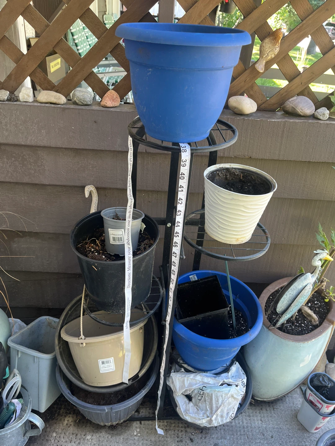 Plant Stand, Black Metal,  4-Tier - photo 3