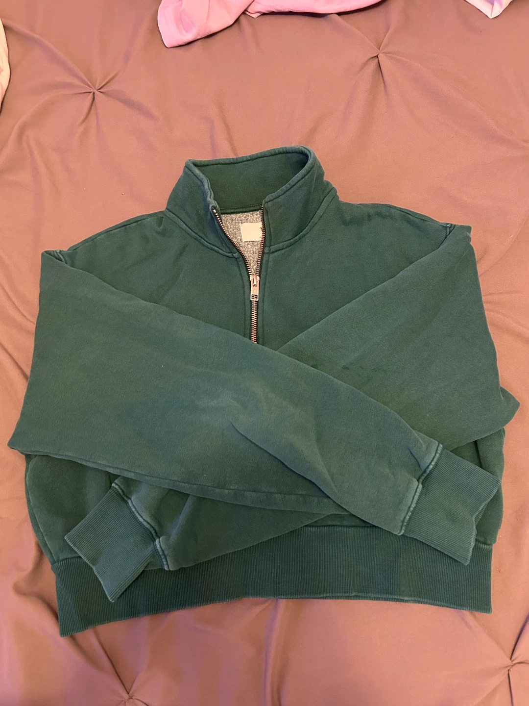 Tna Green Quarter Zip Sweatshirt Size S