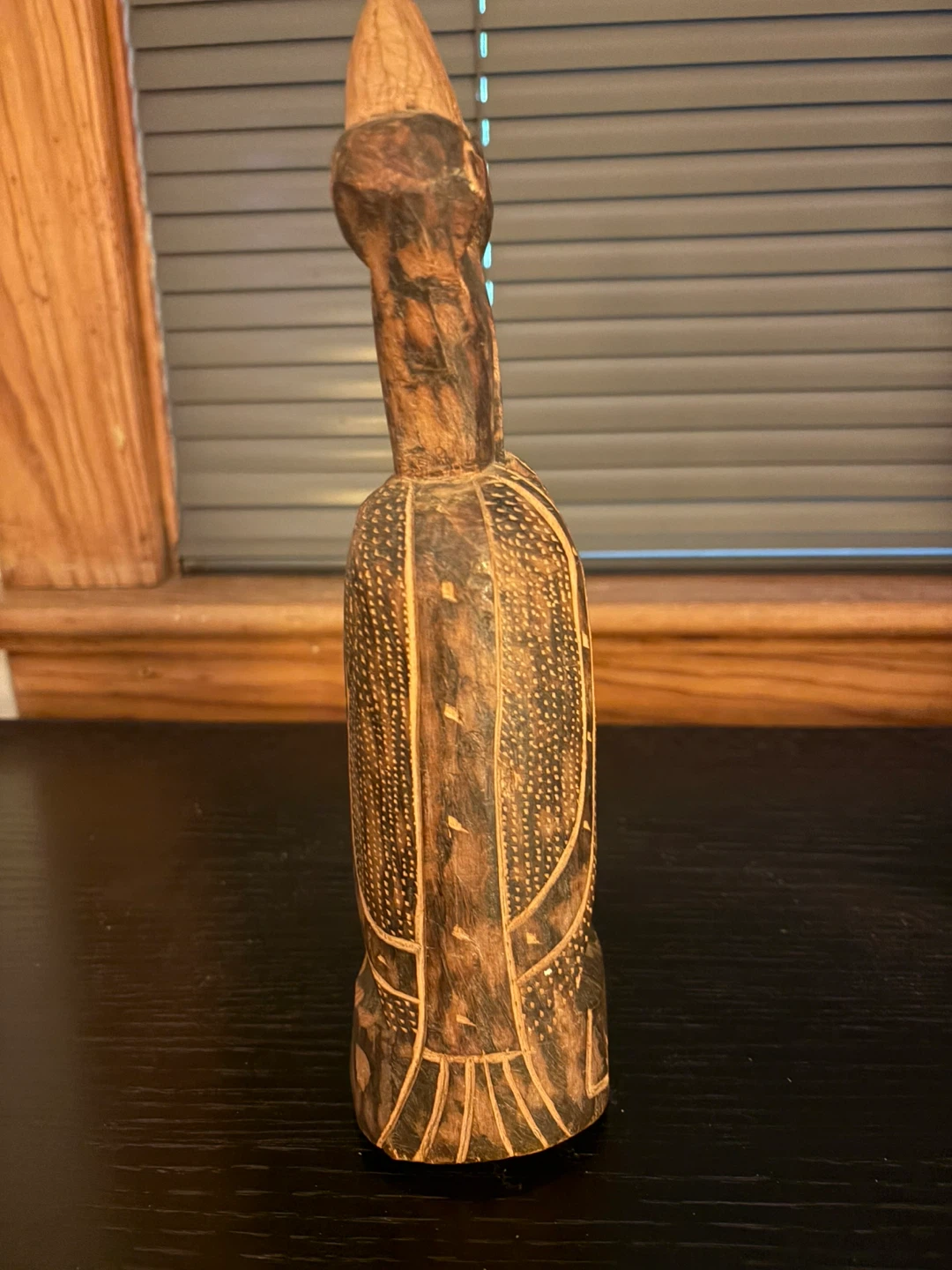 African hand carved wooden sculpture - birds - photo 2