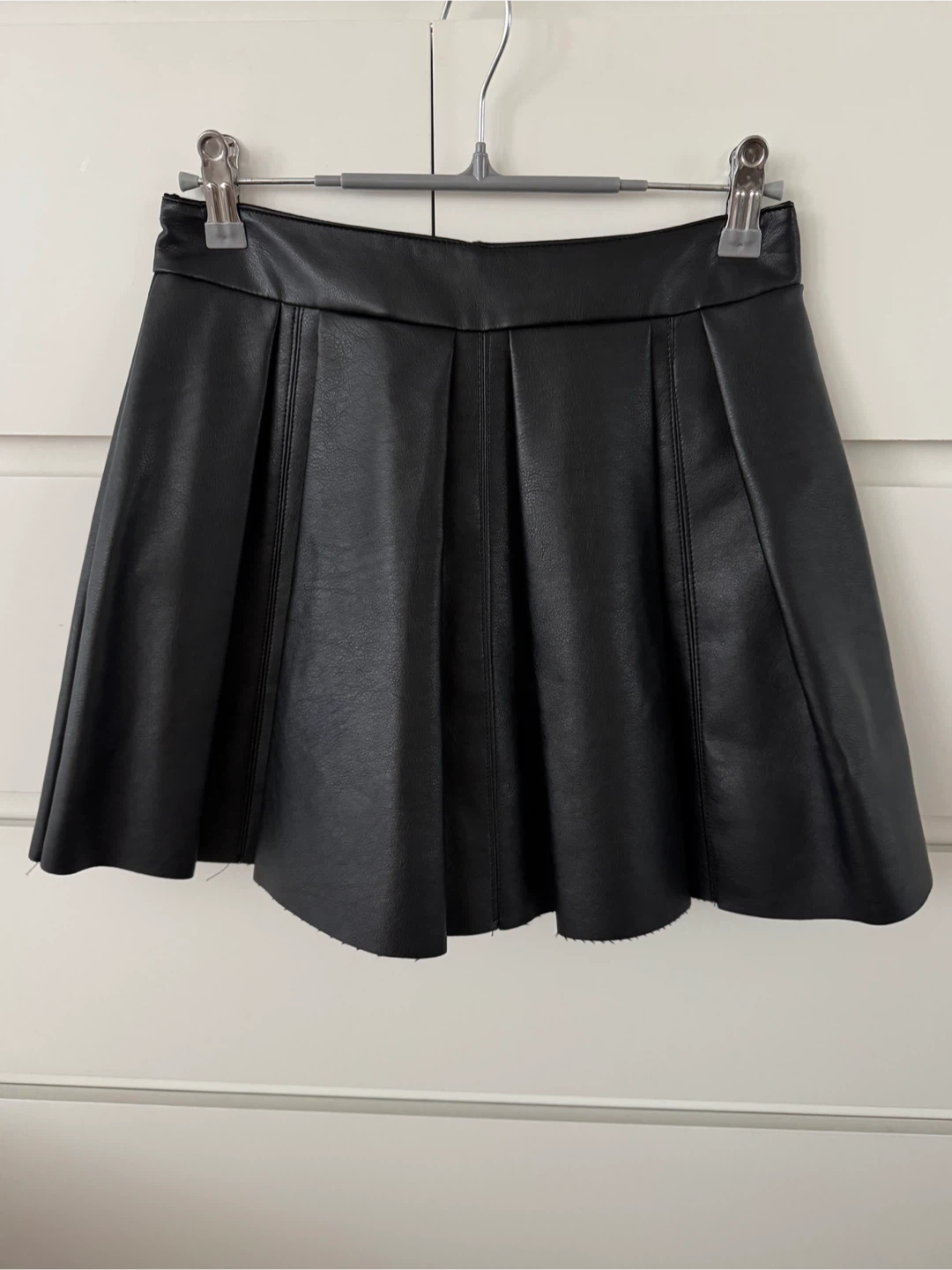 Black Faux Leather Mini Skirt