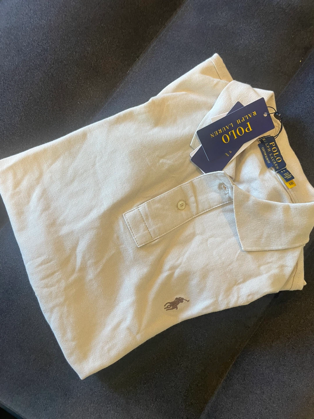 Polo Ralph Lauren Custom Slim Fit Polo Shirt - Beige - photo 4