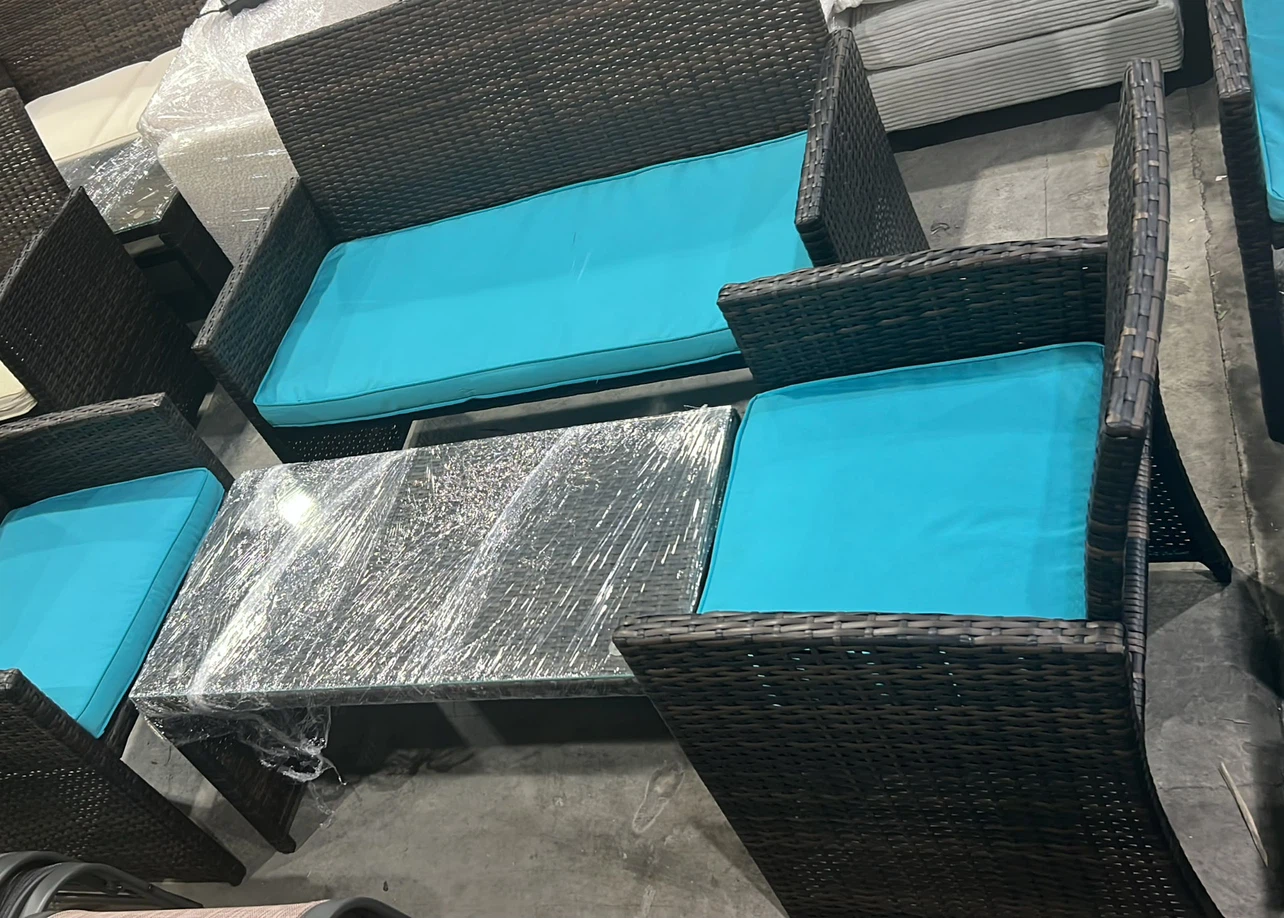 Wicker Patio Furniture Set with Cushions