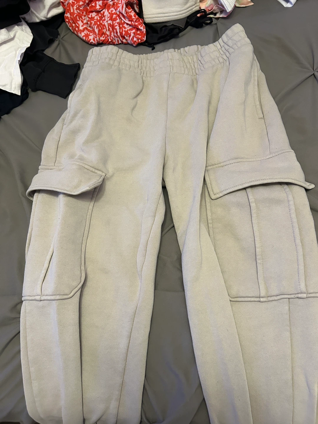 Light Grey Cargo Sweatpants