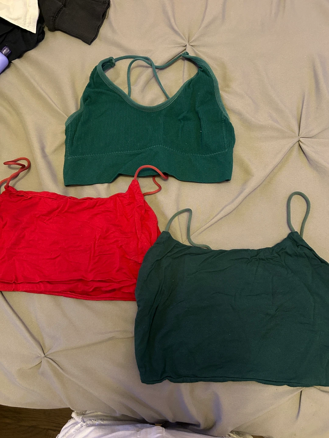 Green Strappy Sports Bra